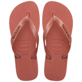 Women's Top Logo Metallic Flip Flops