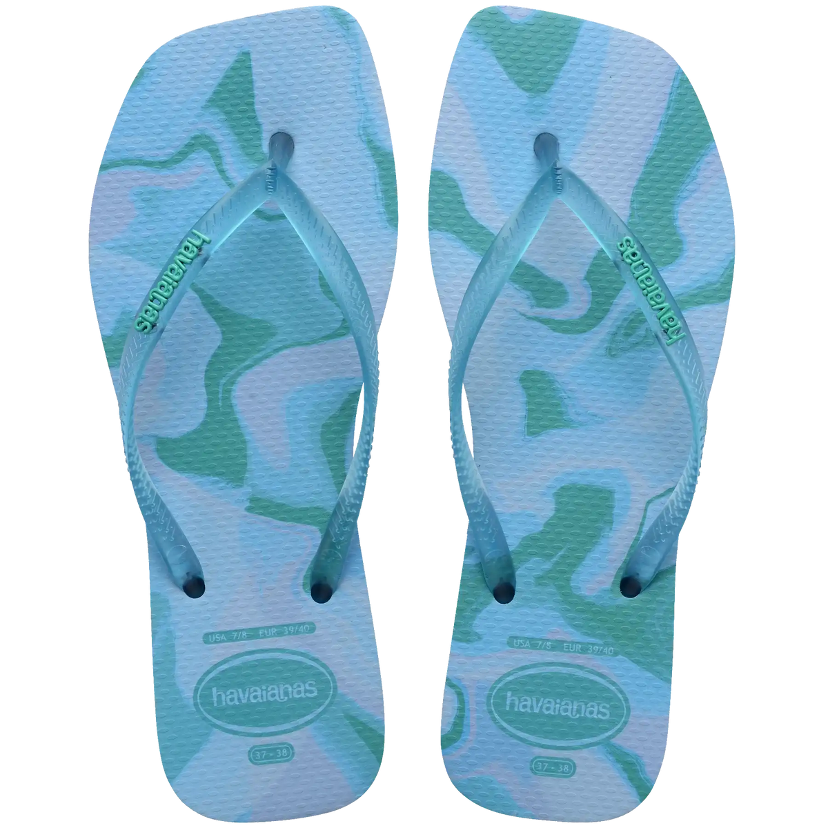 Women's Slim Square Jelly Flip Flops
